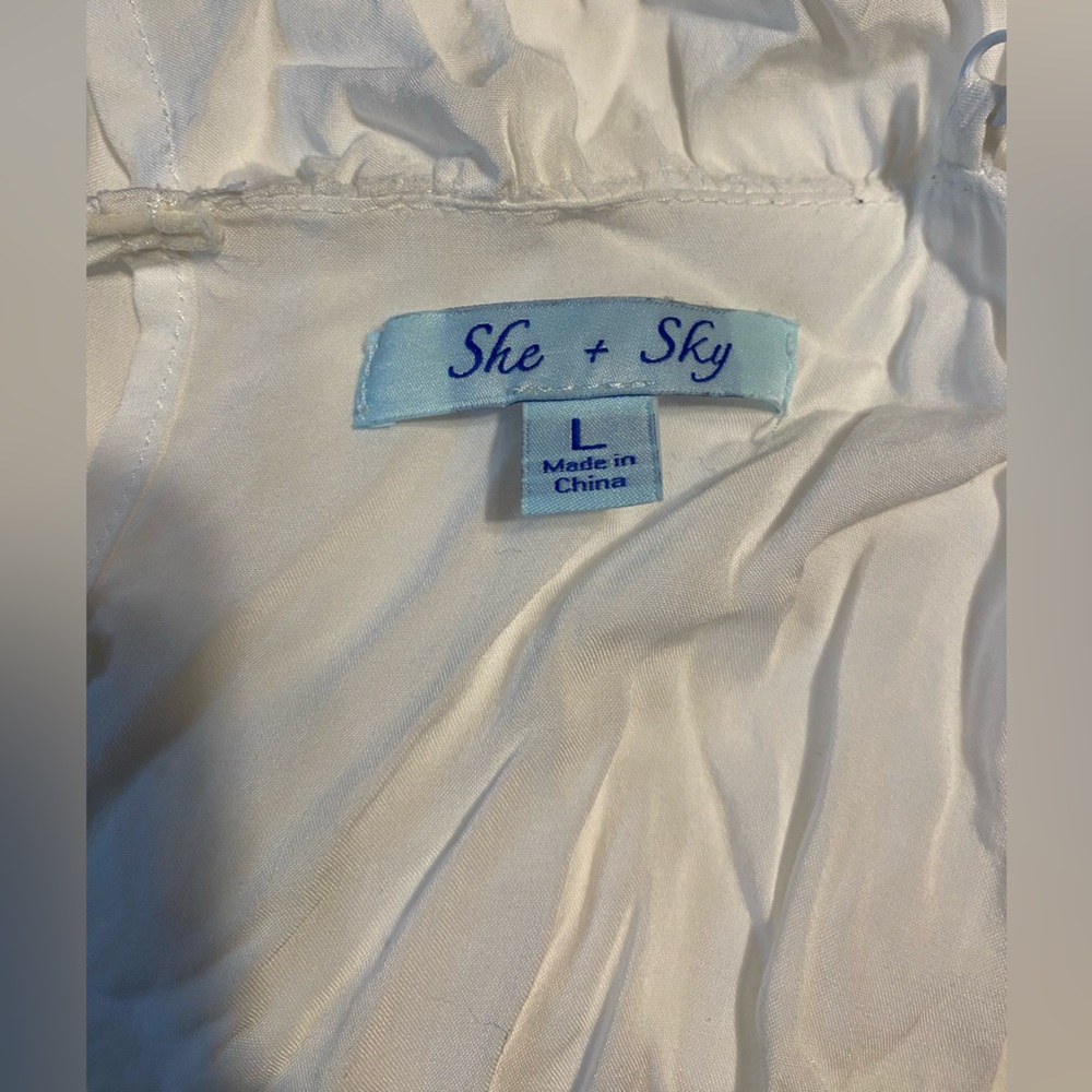 Lace white romper She Sky Large - Picture 5 of 5